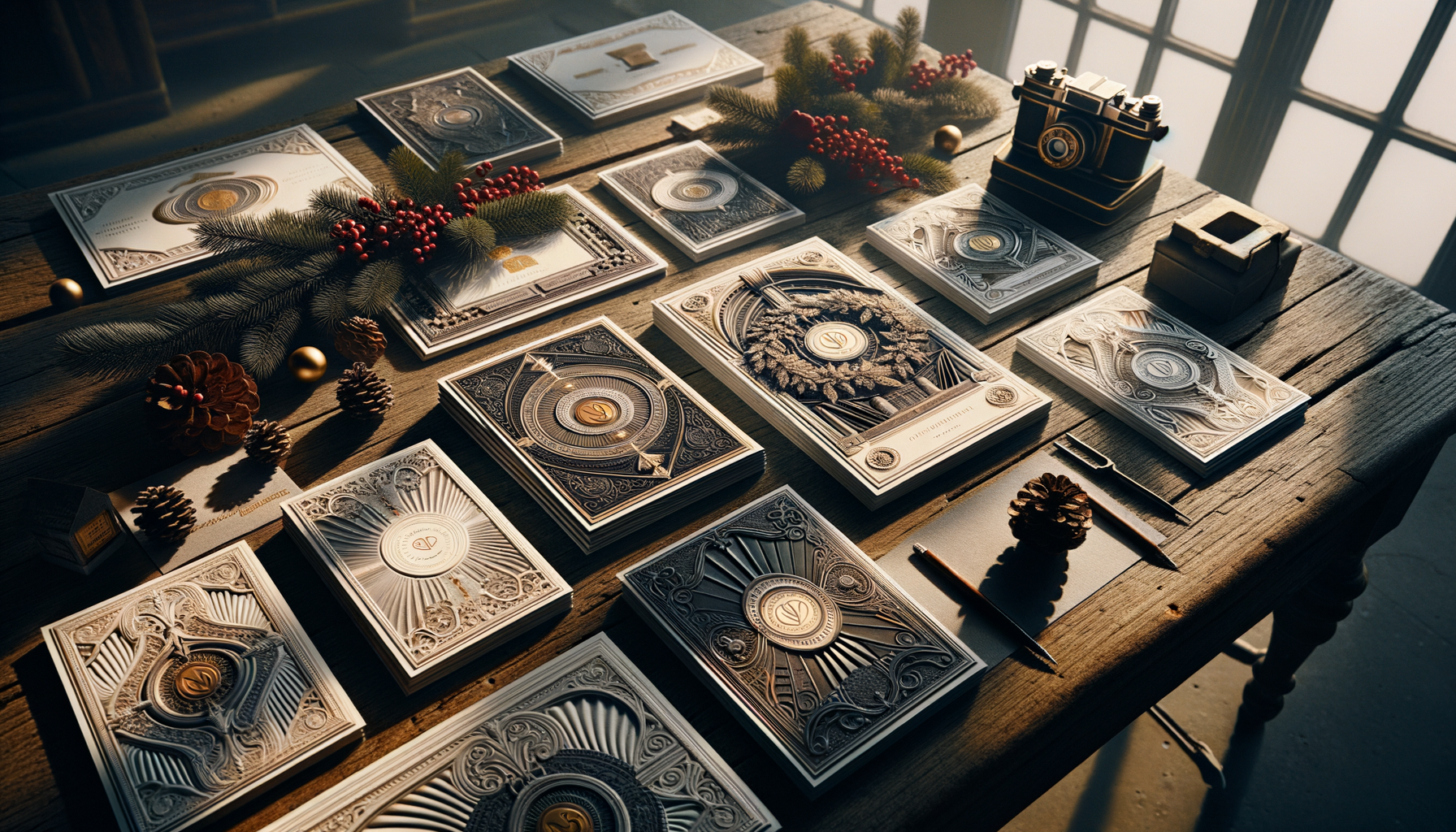 Christmas cards with logo